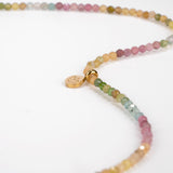 Tourmaline – Lotus Charm Necklace