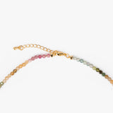 Tourmaline – Lotus Charm Necklace
