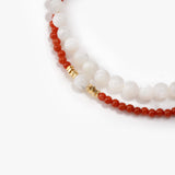 Tranquil Protection – Red Agate & Pearl Bracelet